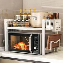 2-Tier Expandable Microwave Stand, Extendable Microwave Oven Rack, 15.7~... - $42.93
