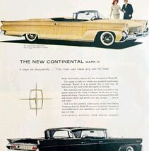 1958 Ford Continental Convertible 3 Advertisement Automobilia Life Magaz... - €11,57 EUR