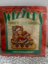Wizzers Cookie sleigh ride Stitch Kit 1303 by Janlynn - NIP - £6.99 GBP