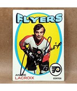 1971-72 Topps #33 ANDRE LACROIX Signed Autograph Philadelphia Flyers Card - $8.95