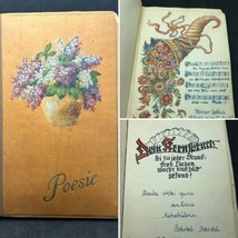 1950’ Post WW2 Austrian Poetess And Painter Personal Diary With Poems &amp; Paints - £98.79 GBP