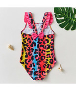 Toddler Girl One Piece Swimsuit Elegant Sunsuit Ruffled Swimwear Bathing... - £11.99 GBP