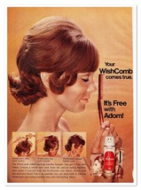 Toni Adorn Hair Spray &amp; WishComb Retro Hairdo Vintage 1972 Full-Page Mag... - £7.64 GBP