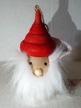 Ashland Collectible Ornament Gnome Santa Claus Wood Hanging Decoration - £6.96 GBP