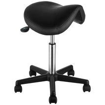 VEVOR Saddle Stool, 400 LBS, Height Adjustable, PU Leather Swivel Chair,... - $65.90