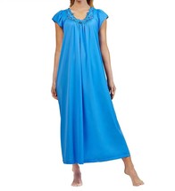 Shadowline Lingerie Rosebud Long Cap Sleeve Nightgown Sapphire - $39.60+