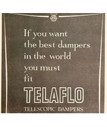 1957 Telaflo Telescopic Dampers Import Advertisement Autocar Automobilia... - $18.92 CAD