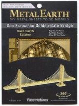 Metal Earth SAN FRANCISCO GOLDEN GATE BRIDGE in GOLD 3D Puzzle Micro Model  - $11.87