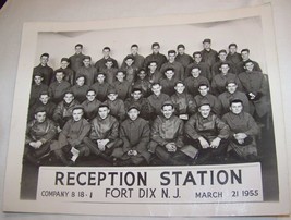 1955 Fort Dix Nj Us Army Reception Station Photo Co B 18-1 - £7.75 GBP