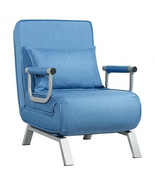 Folding 6 Position Convertible Sleeper Bed Armchair Lounge Couch with Pi... - €191,34 EUR