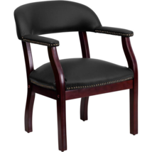 Black LeatherSoft Conference Chair with Accent Nail Trim - £200.25 GBP