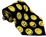 Homme Nouveauté Cravate Modèles Par A.Rogers Smiley Visage II Happy Visa... - $14.75