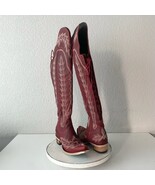 Lane LEXINGTON Over the Knee Womens Cowboy Boots 6.5 Red Western Cowgirl... - $7,687.50 MXN