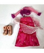 BRATZ Genie Magic Jade Doll&#39;s Outfit clothes Skirt pink Top hip scarf shoes - $1,041.06 MXN