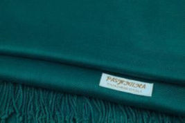 Cyan Pashmina Womens Solid 78x28 Silky Shawl Wrap Wool Feel Blend Scarf - £14.37 GBP
