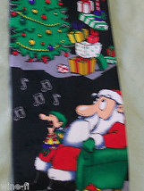 Tie Polyester Santa Claus Yule Tie Greetings Neck Tie Holiday Presents Elf Tree - £11.12 GBP