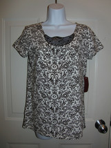 Great Northwest Ivory and Brown Floral Shirt/Top Size Small *NWT  - $4.99