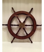NauticalMart 30&quot; Ship Wheel Wooden Pirate Boat Nautical Fishing - £70.22 GBP