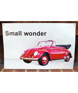 VW Volkswagen Beetle Small Wonder Metal Sign 16&quot;X10&quot; by Desperate Enterp... - $23.36