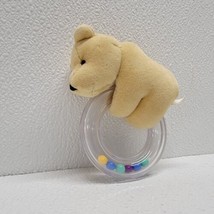 Classic Winnie the Pooh Stuffed Plush Plastic Circle Ring Rattle Baby Toy Gund - £10.20 GBP