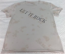 John Varvatos T-Shirt Men Fossil Grey Let It Rock Raw Edge Short Sleeve ... - $41.98