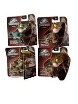 Jurassic World Snap Squad Attitudes Velociraptor Stegosaurus T Rex (2) Lot Of 4 - £11.54 GBP