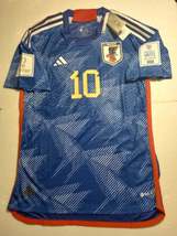 Takumi Minamino Japan 2022 World Cup Qatar Match Slim Blue Home Soccer Jersey - £86.56 GBP