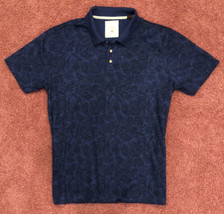 Men’s Size L Tasso Elba Island Blue Paisley Polo Shirt UPF Sun Protectio... - £15.56 GBP
