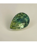 0.74 UNHEATED Green Blue Sapphire Pear Bi Color Sapphire with Report - $15,529.66 MXN