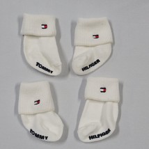 Retro Y2K Tommy Hilfiger Embroidered Flag Logo Baby Socks 3-6-9-12 mos w... - $14.84