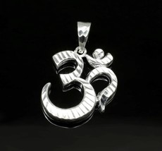 Pure Sterling Solid Silver OM Shiva religious God Pendant - £42.67 GBP