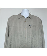 The North Face Button Down Shirt Mens Large Tan Plaid Polyester Modal Blend - £23.22 GBP