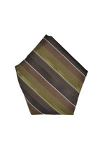 Armani Pocket Square Collezioni Mens Classic  Handkerchief Brown Green 3... - $60.73