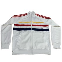 Adidas The First TT Track Top White Red 3-stripe Jacket IW3233 Full Zip ... - $74.25