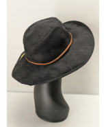 Tin &amp; Paisley Black Braid-Accent Sunhat Vegan Suede Wide Brim #3107 - 27279 - $646.99 MXN