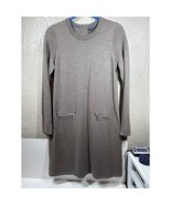 Tahari Sweater Dress 100% Merino Wool Extrafine Brown Round Neck Womens ... - $818.55 MXN