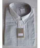 Turnbury Cotton Button Down Long Sleeve Shirt Ivory Blue Plaid Size 2XL - £19.78 GBP