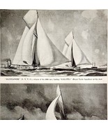 Mayflower Galatea Valkyrie Vigilant 1930 America&#39;s Cup Race Nautical Pri... - €25,80 EUR