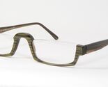 Johann von Goisern 536 L40 Striped Olive Green Unique RARE EYEGLASSES 51... - $188.10