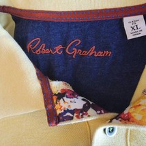 Robert Graham XL Polo Shirt Men&#39;s Yellow Golf - £19.42 GBP