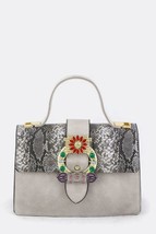 Women Python White Leather Hand Bag - £26.90 GBP