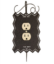 Classic Motifs Hand Painted Needle and Thread Single Outlet Cover - $20.95