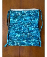 Handmade by PZQUILTS  Child Splash of Teal Backpack With Draw Straps - €13,98 EUR