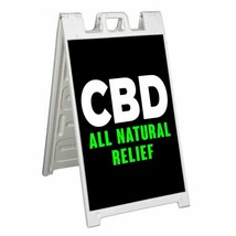 Cbd All Natural Relief Signicade 24x36 Aframe Sidewalk Sign Banner Decal - £33.73 GBP+