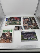 Boston Sport Fan Memorabilia Lot Celtics Patriots Red Sox Bird Magic Poster Book - £14.65 GBP