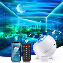 Galaxy Light Northern Lights Projector, 15-Color Star Moon, Remote Moon ... - $37.94