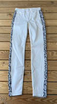 good American women’s snakeskin stripe skinny jeans Size 0 White J12 - $52.57