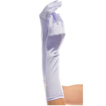 Purple Satin Gloves Mid Arm Length Evening Prom Dance Costume Lavender 8... - £10.94 GBP