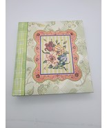 Vtg CR GIBSON photo album Scrapbook Green Plaid floral new 9&quot;X8.5&quot; Tracy... - $24.00