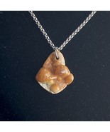 Tumbled Tampa Bay Coral Botryoidal Agate Pendant Silver Tone Necklace 19... - £19.62 GBP